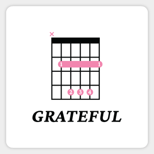 B Grateful B Guitar Chord Tab Light Theme Sticker